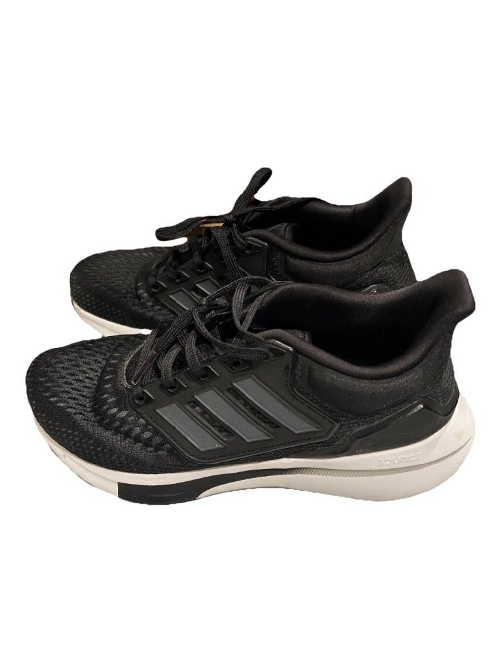 Adidas EQ21 Bounce Run Primegreen Black Running Shoes Women's Size 6